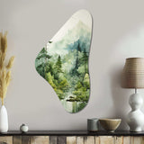 Forest Enigmatic Forest - Asymmetric Metal Wall Art