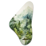 Forest Enigmatic Forest - Asymmetric Metal Wall Art