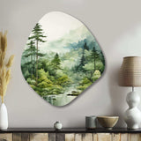 Forest Enigmatic Forest - Asymmetric Metal Wall Art