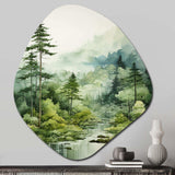 Forest Enigmatic Forest - Asymmetric Metal Wall Art