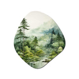 Forest Enigmatic Forest - Asymmetric Metal Wall Art