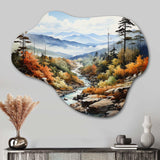 Forest Great Smoky Mountains II - Asymmetric Metal Wall Art