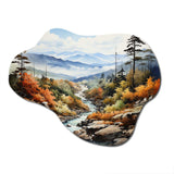 Forest Great Smoky Mountains II - Asymmetric Metal Wall Art