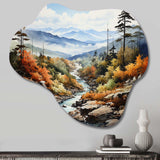 Forest Great Smoky Mountains II - Asymmetric Metal Wall Art