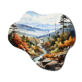 Forest Great Smoky Mountains II - Asymmetric Metal Wall Art