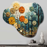 Forest Majestic Forest Collage I - Asymmetric Metal Wall Art