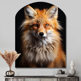 Orange Fox Guardian - Asymmetric Metal Wall Art