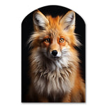 Orange Fox Guardian - Asymmetric Metal Wall Art