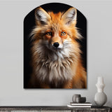 Orange Fox Guardian - Asymmetric Metal Wall Art