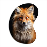 Orange Fox Guardian - Asymmetric Metal Wall Art