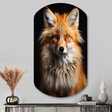 Orange Fox Guardian - Asymmetric Metal Wall Art