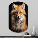 Orange Fox Guardian - Asymmetric Metal Wall Art