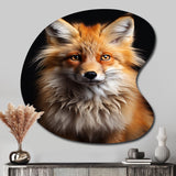 Orange Fox Guardian - Asymmetric Metal Wall Art