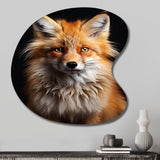 Orange Fox Guardian - Asymmetric Metal Wall Art