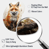 Fox Wilderness Observer - Asymmetric Metal Wall Art