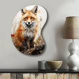 Fox Wilderness Observer - Asymmetric Metal Wall Art