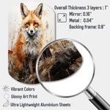 Fox Wilderness Observer - Asymmetric Metal Wall Art