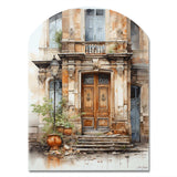 France Lyon Old Town Door I - Asymmetric Metal Wall Art