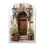 France Lyon Old Town Door II - Asymmetric Metal Wall Art