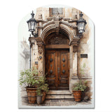 France Lyon Old Town Door II - Asymmetric Metal Wall Art