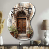 France Lyon Old Town Door II - Asymmetric Metal Wall Art