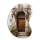 France Lyon Old Town Door II - Asymmetric Metal Wall Art