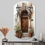 France Lyon Old Town Door II - Asymmetric Metal Wall Art