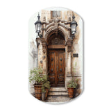 France Lyon Old Town Door II - Asymmetric Metal Wall Art