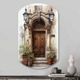 France Lyon Old Town Door II - Asymmetric Metal Wall Art