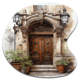 France Lyon Old Town Door II - Asymmetric Metal Wall Art