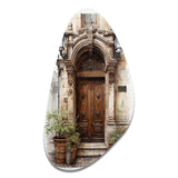 France Lyon Old Town Door II - Asymmetric Metal Wall Art