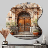 France Lyon Old Town Door III - Asymmetric Metal Wall Art