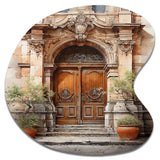 France Lyon Old Town Door III - Asymmetric Metal Wall Art