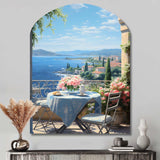 French Coastal Retreat In Provence II - Asymmetric Metal Wall Art