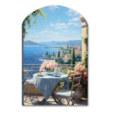 French Coastal Retreat In Provence II - Asymmetric Metal Wall Art