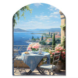 French Coastal Retreat In Provence II - Asymmetric Metal Wall Art