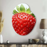 Fruit Sweet Strawberry Pointillism I - Asymmetric Metal Wall Art