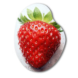 Fruit Sweet Strawberry Pointillism I - Asymmetric Metal Wall Art