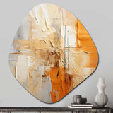 Glam Orange Beige Collage IV - Asymmetric Metal Wall Art