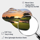 Golf Dawn On The Put II - Asymmetric Metal Wall Art