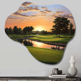 Golf Dawn On The Put II - Asymmetric Metal Wall Art