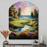 Golf Enchanted Greens - Asymmetric Metal Wall Art