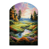 Golf Enchanted Greens - Asymmetric Metal Wall Art