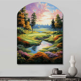 Golf Enchanted Greens - Asymmetric Metal Wall Art