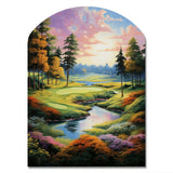 Golf Enchanted Greens - Asymmetric Metal Wall Art