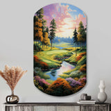 Golf Enchanted Greens - Asymmetric Metal Wall Art