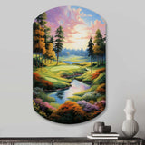 Golf Enchanted Greens - Asymmetric Metal Wall Art