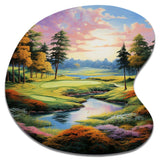 Golf Enchanted Greens - Asymmetric Metal Wall Art