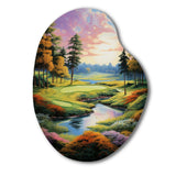 Golf Enchanted Greens - Asymmetric Metal Wall Art