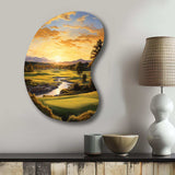 Golf Golden Hour Golf - Asymmetric Metal Wall Art